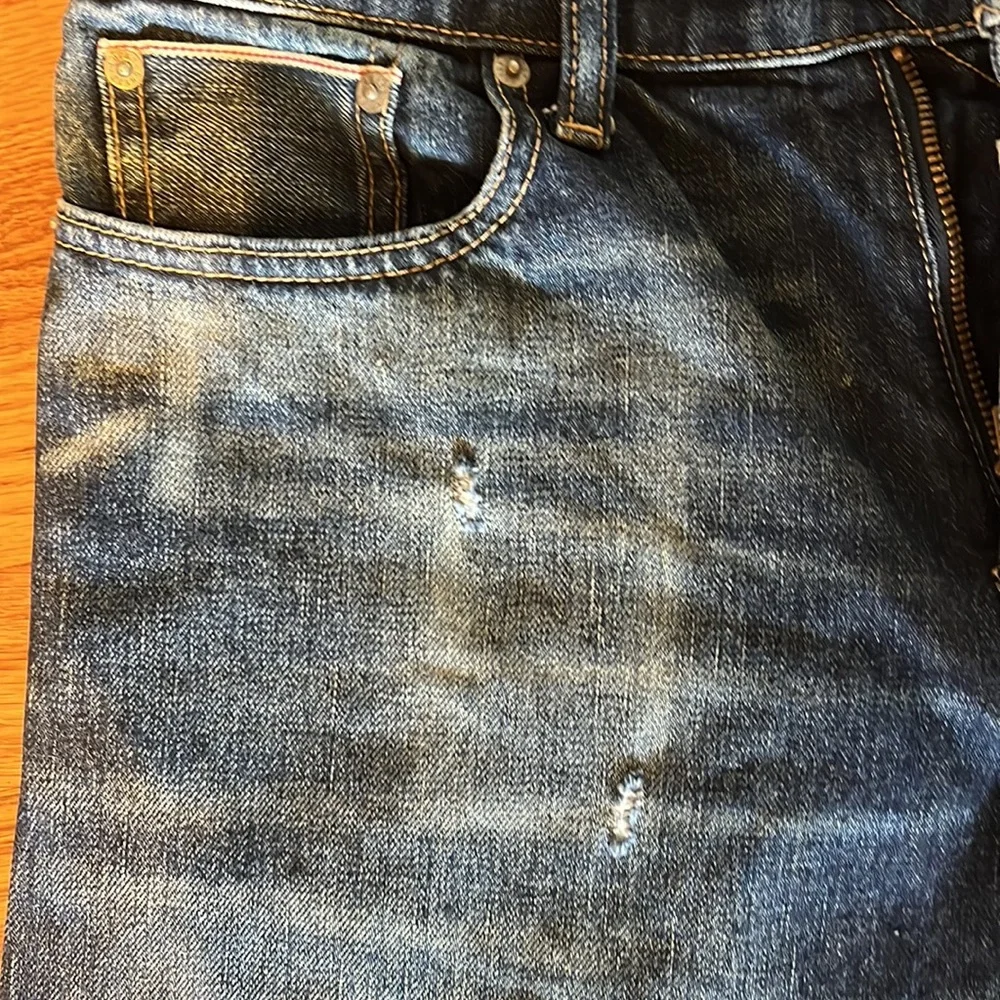NWOT Men’s Lucky Brand Jeans 363 distressed Vintage Straight Yellowstone 30x32 - Picture 12 of 15